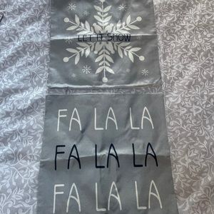 Set of 2 Holiday Throw Pillow Covers